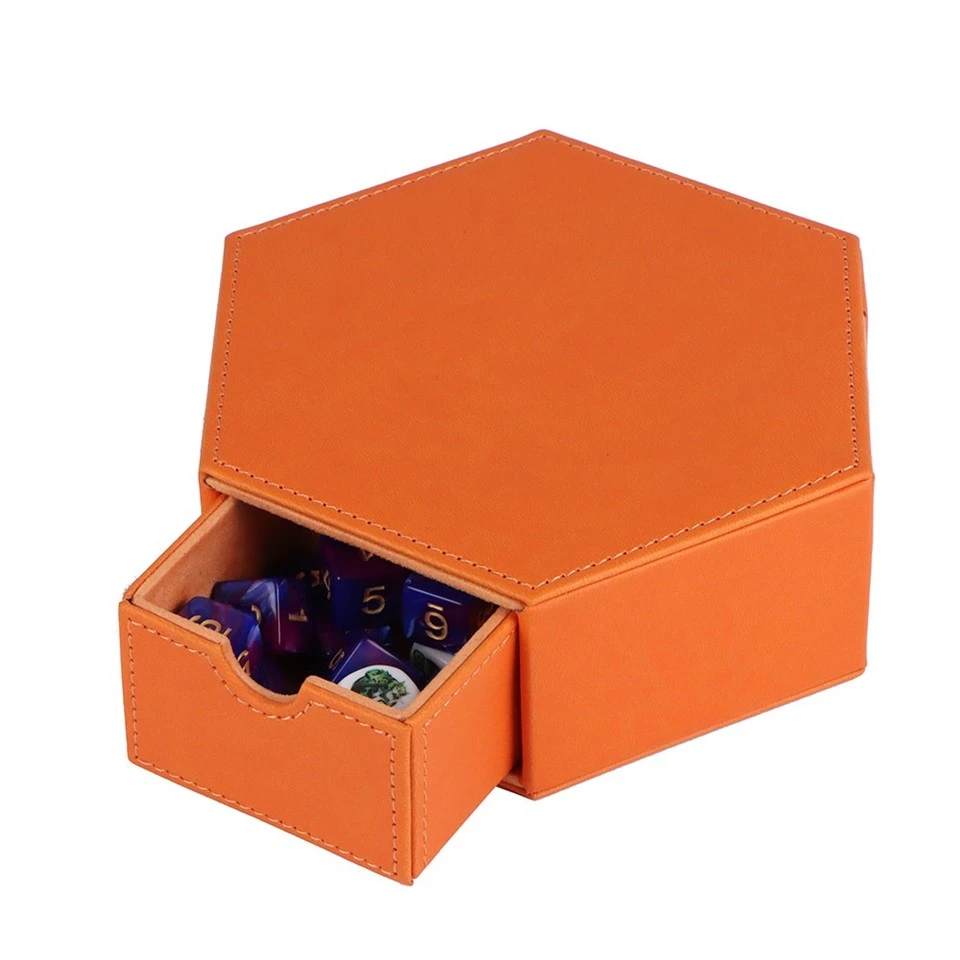 Leather Dice Trays Folding Hexagon
